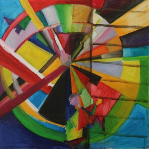 The man's not target. oil on. 60X60 cm canvas              