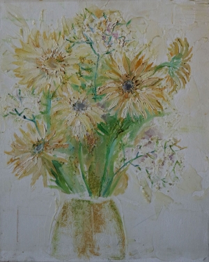 Flowers on a white background     