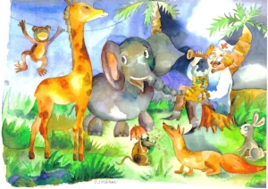  Watercolor. Dr. Aibolit        
