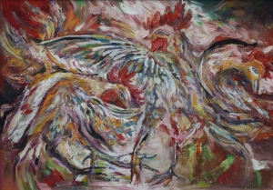 fighting cocks           