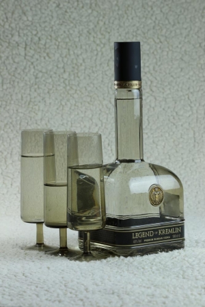 Still life with a bottle and glasses   