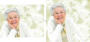 closeup-portrait-of-a-smiling-elderly-woman figure additions in Photoshop     