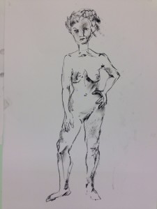 Nude model        