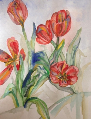 WATERCOLORS flowers 